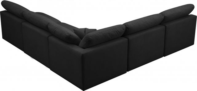 Meridian Furniture Plush Black Velvet Standard Cloud Modular Sectional-1