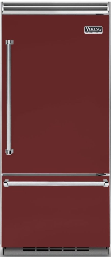 Viking® 5 Series 36 in. 20.4 Cu. Ft. Reduction Red Built In Bottom Freezer Refrigerator-0
