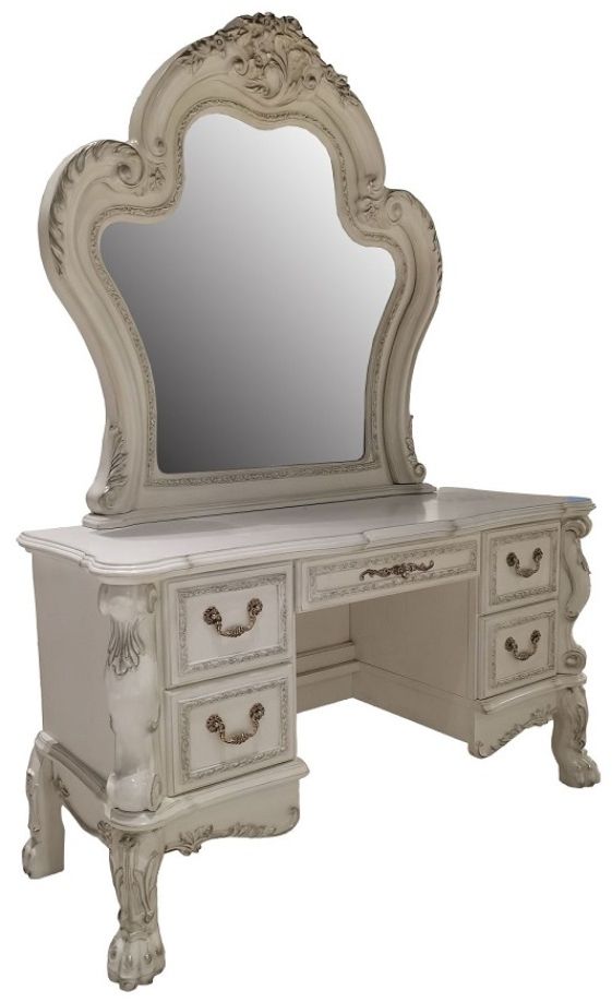 ACME Furniture Dresden II Bone White Vanity Desk-1