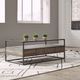 Liberty Furniture Jamestown Glass Top Rectangular Cocktail Table with Tobacco Base-1