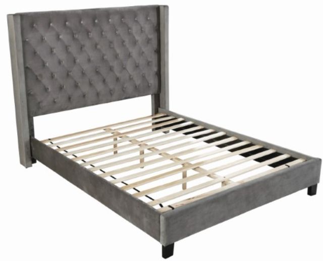 Furniture of America® Ryleigh Gray Eastern King Panel Bed-1