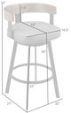 Armen Living Idris Vintage Black/Walnut Swivel Counter Stool-2