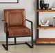 Jofran Inc. Maguire Saddle Leather Sled Accent Chair-1