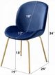 ACME Furniture Chuchip 2-Piece Blue/Gold Side Chair Set-4