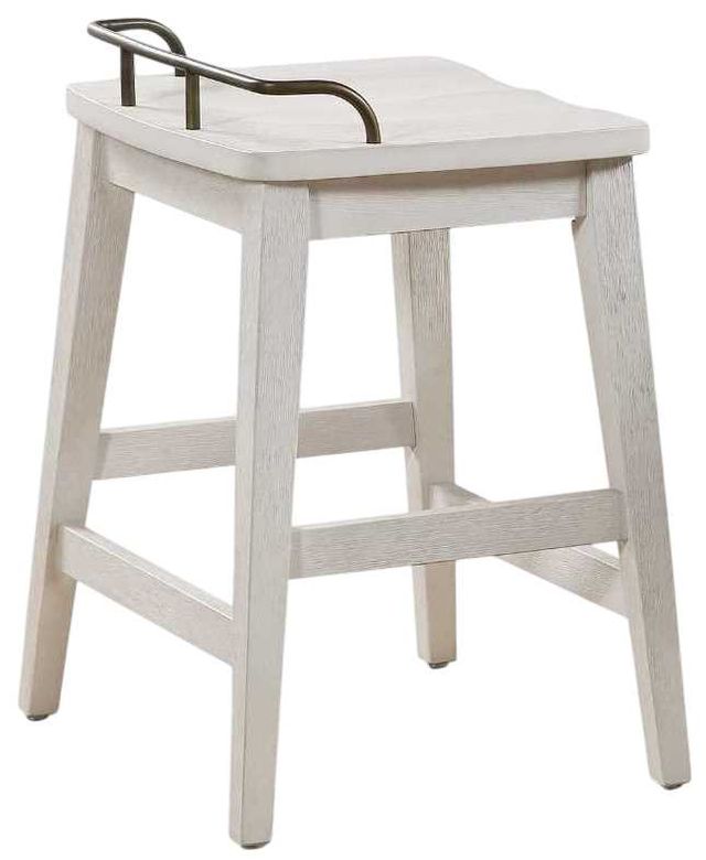 Steve Silver Co. Pendleton Ivory Backless Counter Stool-3