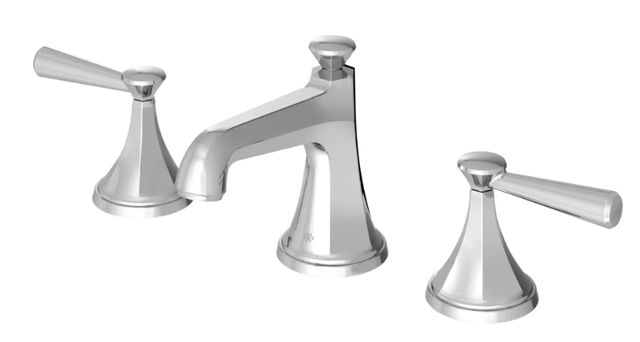 DXV Fitzgerald Polished Chrome 2-Handle Widespread Bathroom Faucet with Lever Handles-2