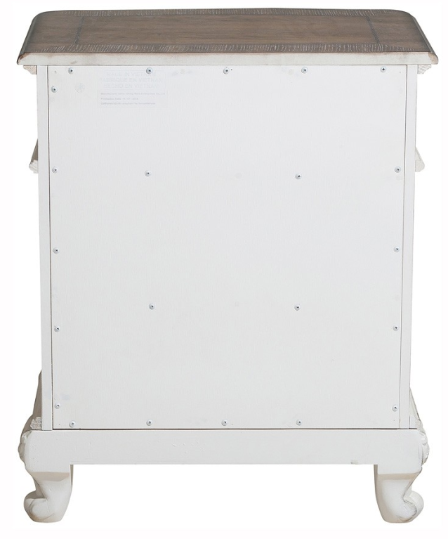 Mazin Furniture Cinderella White Nightstand-3