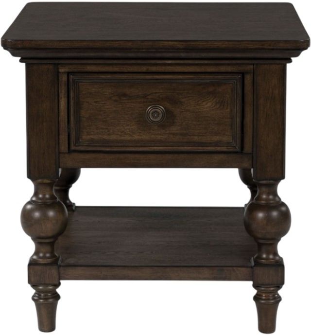 Signature Design by Ashley® Veramond Dark Brown End Table-1