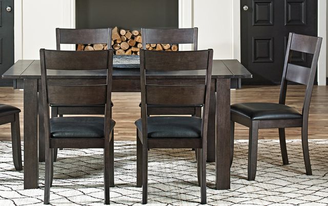 A-America® Mariposa Brown/Warm Gray Ladder Back Side Chair-1