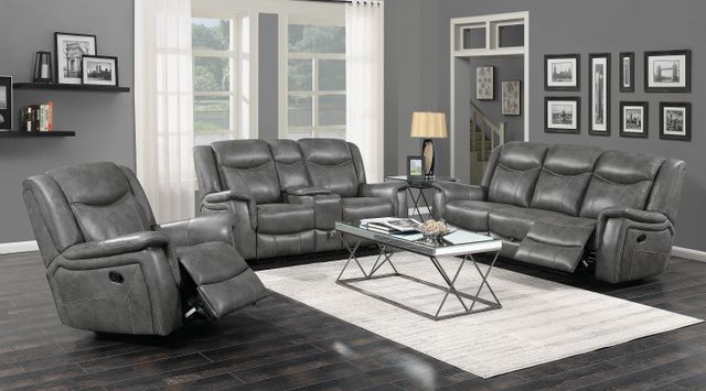 Coaster® Conrad Grey Reclining Sofa-9