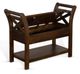 Sunny Designs™ Tobacco Leaf Accent Bench with Storage and Wood Seat-1