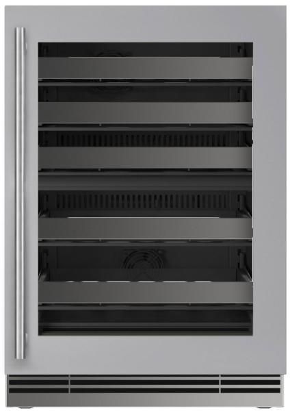U-Line®  Home Collection 24" 4.9 Cu. Ft. Stainless Steel Dual-Zone Wine Refrigerator with Glass Door-0