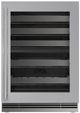 U-Line® Home Collection 24" 4.9 Cu. Ft. Stainless Steel Dual-Zone Wine Refrigerator with Glass Door-0
