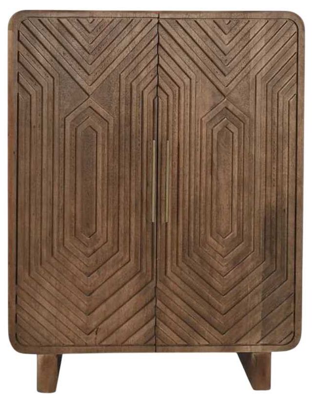 Classic Home Holmes Artisan Brown Bar Cabinet-2