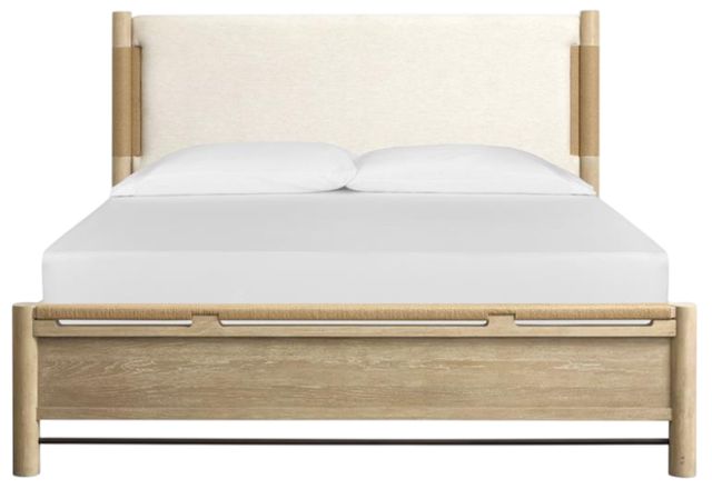 Magnussen Home® Sunset Cove Beige/Sanibel Brown King Panel Upholstered Headboard-2