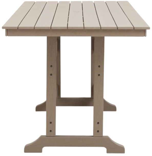 Signature Design by Ashley® Sandy Dune Medium Brown Aluminum/Plastic Outdoor Counter Table-3