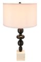 A & B Home Black/White Table Lamp with Round Four Tiered Body-1
