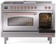Ilve® Nostalgie II Series 48" Stainless Steel Pro Style Dual Fuel Range-3