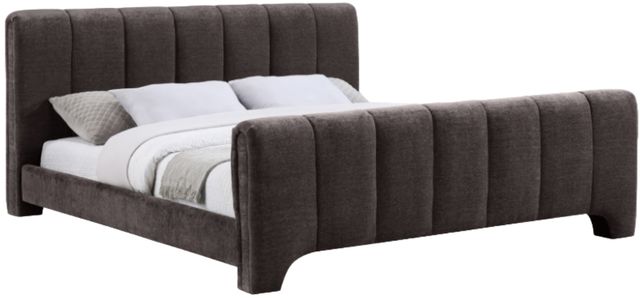 Meridian Furniture Camila Brown King Upholstered Panel Bed-0