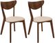 Coaster® Kersey 2-Piece Beige/Chestnut Dining Side Chairs-4