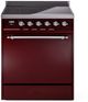 Ilve® Nostalgie II Series 30" Burgundy Pro Style Induction Range-0