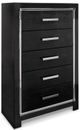 Signature Design by Ashley® Kaydell 4-Piece Black King Upholstered Panel Headboard Bedroom Set-3