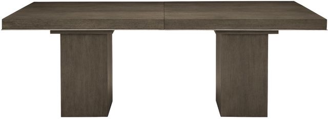 Bernhardt Linea Cerused Charcoal Dining Table with Textured Graphite Metal Base-0