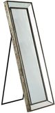A & B Home Silver Leaf Beaded Leaner Mirror-1