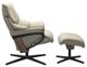 Stressless® by Ekornes® Customizable Reno Medium Manual Recliner and Ottoman with Cross Base-1