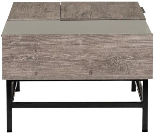 Magnussen Home® Fenwick Whitetail Brown Lift Top Cocktail Table with Matte Black Base-3