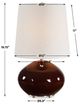 Uttermost® Allemand Ruby Red Glaze Table Lamp-3