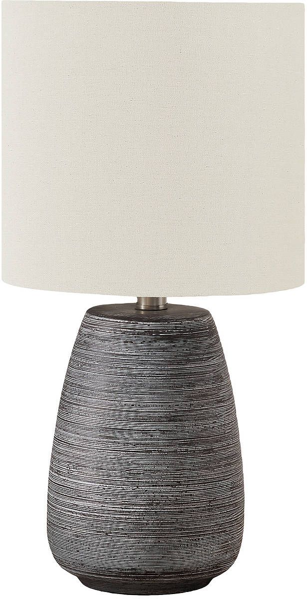 Monarch Specialties Inc. 19"H Grey Ceramic Table Lamp-0
