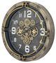 YHD Galvanized Steel/Gold Luxem Gear Clock-2