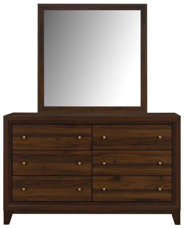 Coaster® Welsley Walnut Dresser and Mirror-1