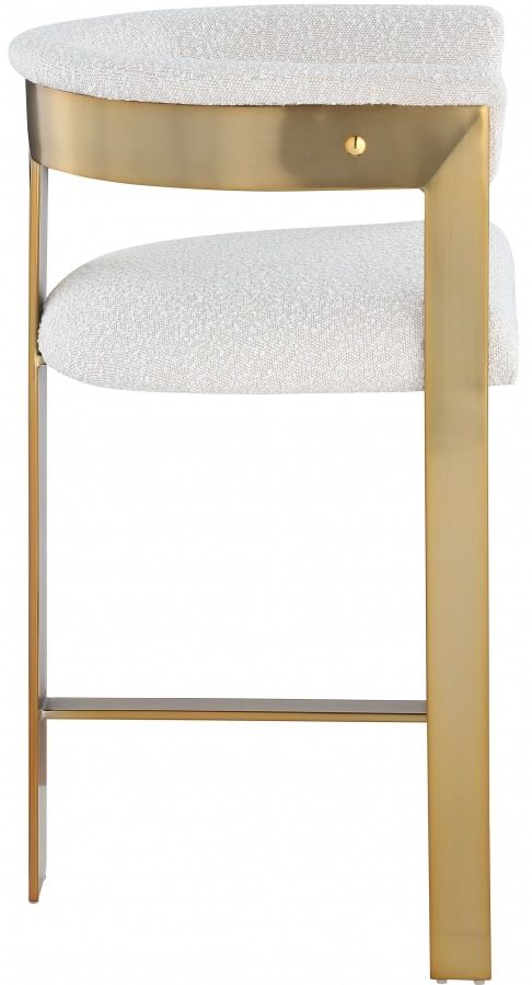 Meridian Furniture Romeo Brushed Cream/Gold Counter Stool-2