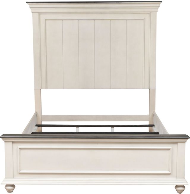 Powell® Carrington Antique White/Brown Queen Panel Bed-2