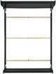 Elements International Louis Philippe Black Twin Sleigh Bed-3