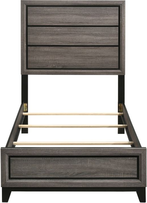 Coaster® Watson Rustic Grey Oak Twin Bed-2