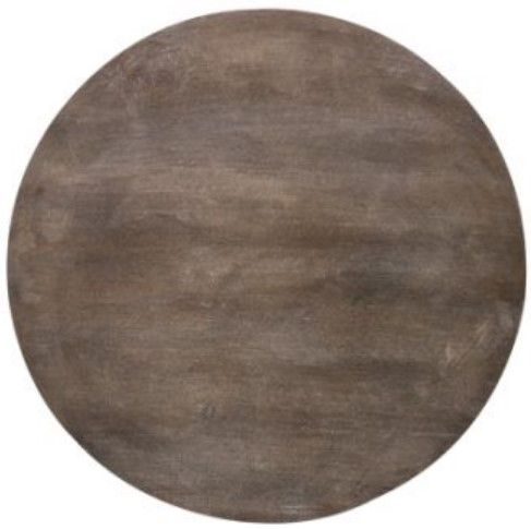 American Wholesale Furniture Brocade Ashnero/Nero White Round End Table-1