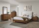 Furniture of America® Thusis 4-Piece Walnut/Beige Queen Bedroom Set-0