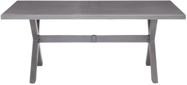 Signature Design by Ashley® Dillon Beach Gray Aluminum Outdoor Dining Table-2