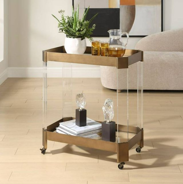 Uttermost® Giselle Bronze Bar Cart-1
