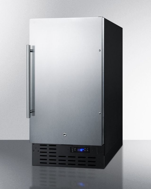 Summit® 18" 2.7 Cu. Ft. Stainless Steel Upright Freezer-1