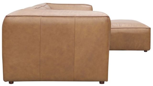 Moe's Home Collection Form Lounge 4-Piece Sonoran Tan L-Shaped Modular Leather Sectional and Ottoman-2