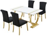 Black-Gold-White