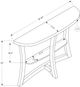Monarch Specialties Inc. 47"L Dark Taupe Hall Console Table -2