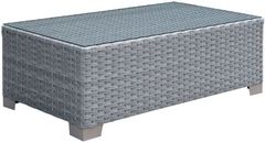 Furniture of America® Brindsmade Glass Top Gray Patio Coffee Table