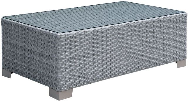 Furniture of America® Brindsmade Glass Top Gray Patio Coffee Table