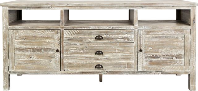 Jofran Inc. Artisan's Craft Washed Gray 70" Media Console-1