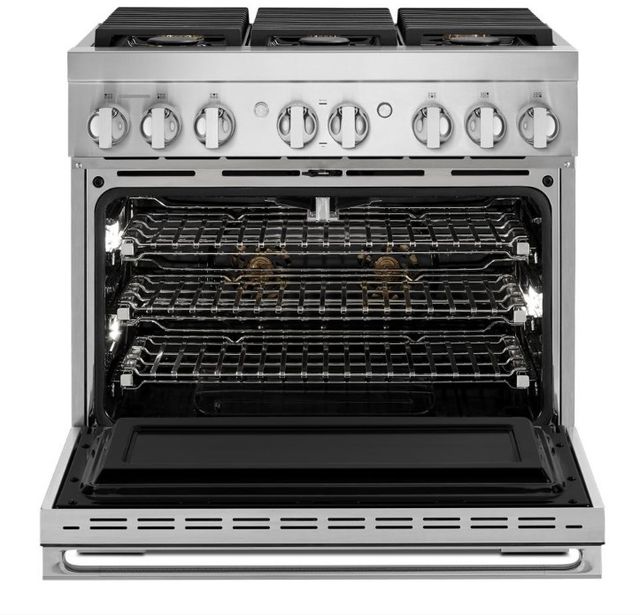 JennAir® NOIR™ 36" Stainless Steel Pro Style Dual Fuel Range-1